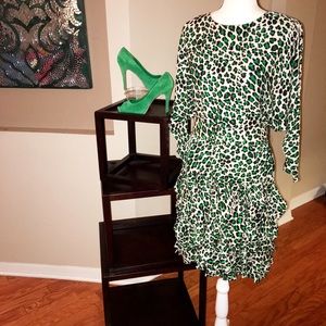 Kay Unger Vintage Cheetah Print Silk
